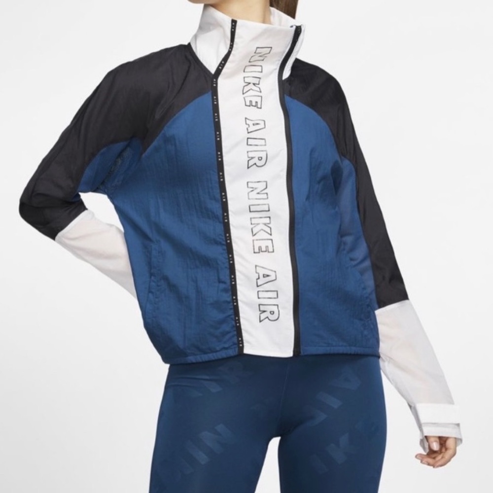 Nike Air Running Jacket - Womens White & Blue - Size L